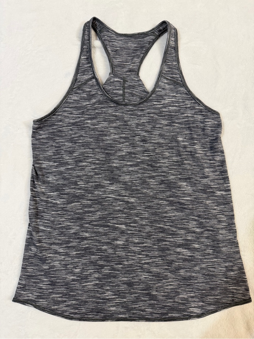 EEUC Lululemon essential pleated back tank in heather grey 6